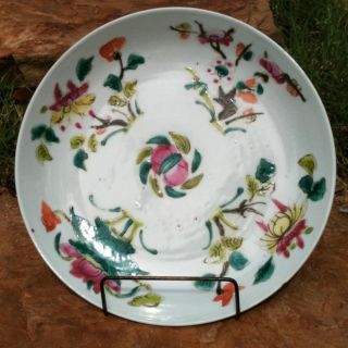 Mid 19th Century Chinese Porcelain Famille Rose Plate photo