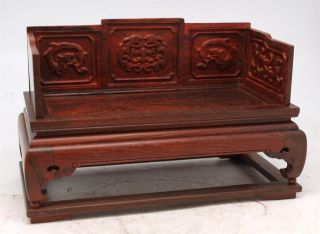 Oriental Carved Rosewood Miniature Day Bed - Apprentice Furniture - Chinese photo