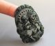 Chinese Hetian Black Green Jade Carved Horse Monkey Pendant Nr Other photo 1