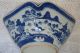 Antique Chinese Blue & White Canton Square Salad Bowl Early 19th C Excellent Bowls photo 4