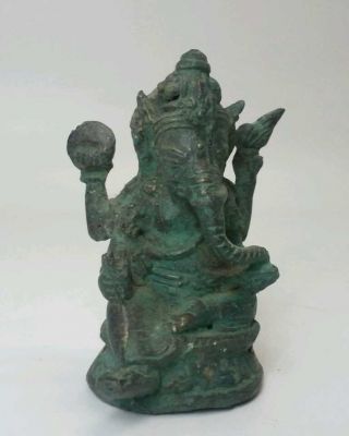 Antique Ganesha Brass Statue photo
