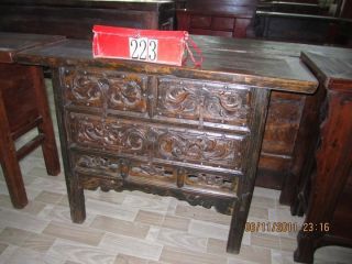 Antique Table With Full Carvings From China photo