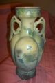 Old Japanese Nippon ? Earthen Ware Floral Decorated Handled Vase Vases photo 2