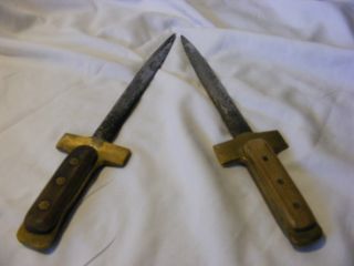Vintage Antique Brass Handled Sword 3 Lot Dager photo
