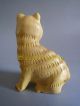 Chinese Boxwood Handwork Carving Cat Netsuke Other photo 1
