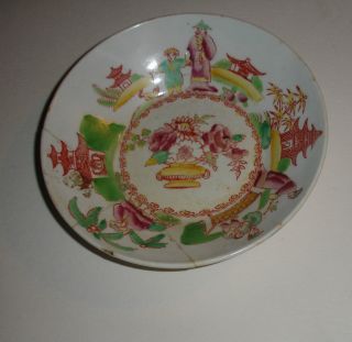 Antique Chinese Bowl With Cracks Chips photo