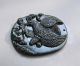 Chinese Hetian Black Green Jade Carved Eagle Pendant Nr Other photo 4