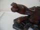 Antique Asian Wood Carving Oxen And Man Oxen photo 3