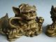 878g Chinese Brass A Pair Of Lions Statue Nr Other photo 2