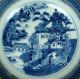 A Pair Of Chinese Antique Blue And White B & W Export Gilt Porcelain Plates Plates photo 3
