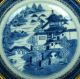 A Pair Of Chinese Antique Blue And White B & W Export Gilt Porcelain Plates Plates photo 5