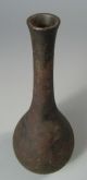Very Fine Japan Japanese Bronze Bulbous Vase W/ Long Tapering Neck Ca 19 - 20th C. Vases photo 3