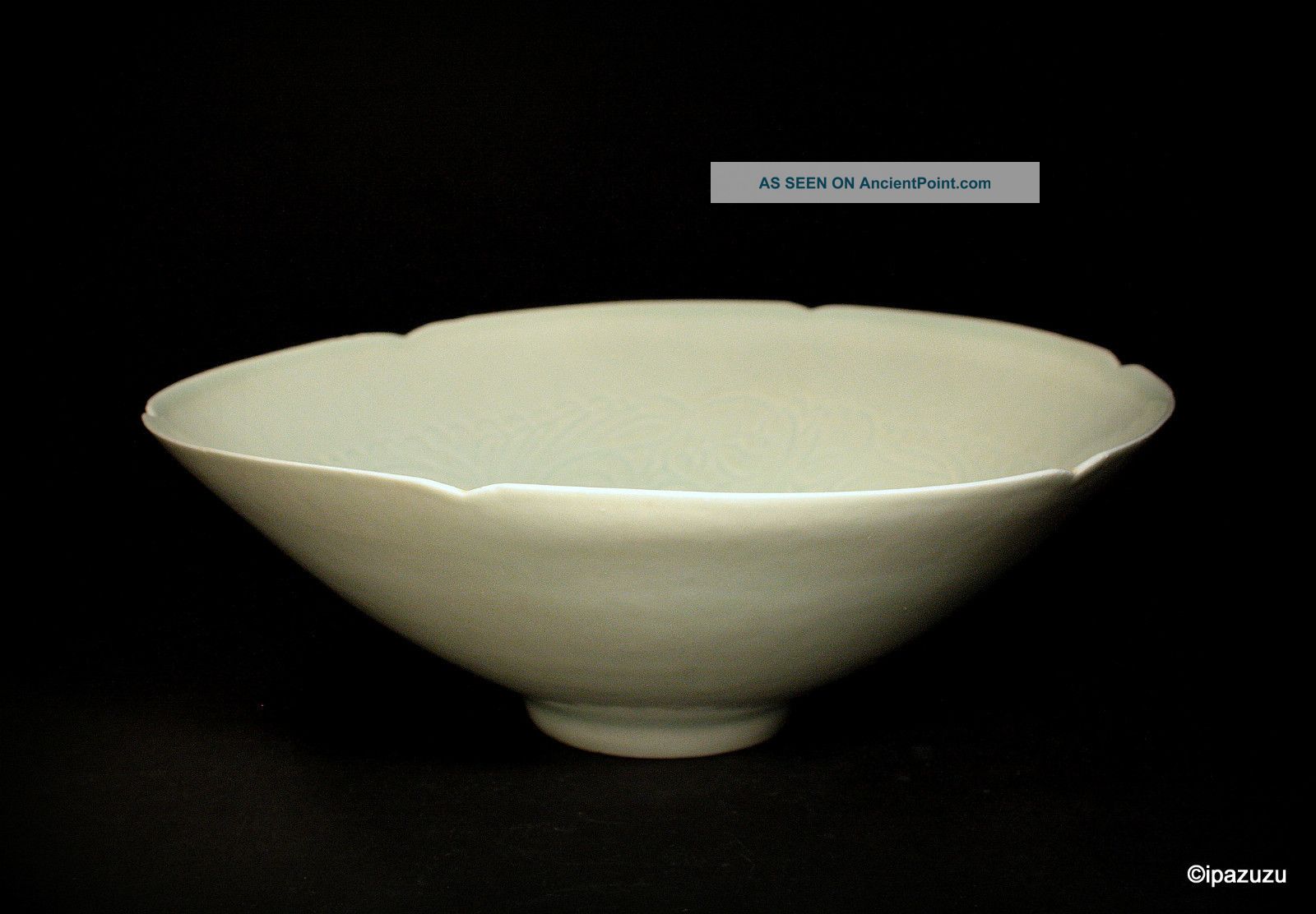 Antique Chinese Greenware Celadon Lotus Petal Bowl Song Dynasty 960 - 1279 Bowls photo