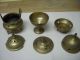 3 Asian Inspired Incense Burners/brass/footed Pot/graduated Sizes/detail Incense Burners photo 1