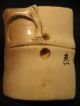 Rare Antique Japanese 象牙 Ox Bone Netsuke Cicada Insect On A Bamboo,  Signed Netsuke photo 10