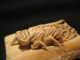 Rare Antique Japanese 象牙 Ox Bone Netsuke Cicada Insect On A Bamboo,  Signed Netsuke photo 7