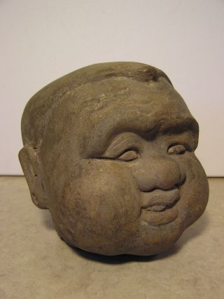 Large Majapahit Terracotta Head 14th Century photo