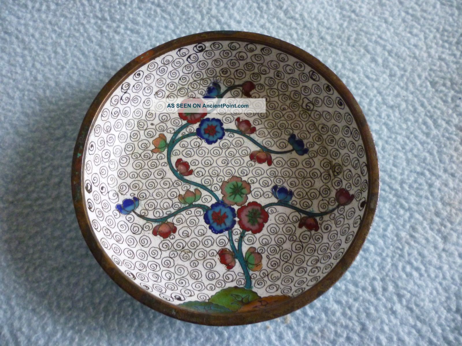 Antique Chinese Cloisonne Pin Dish Cloisonne photo