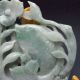 100% Natural Jadeite Jade Hand - Carved Statues - - Fish & Lotus Nr/xy1981 Other photo 2