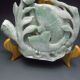 100% Natural Jadeite Jade Hand - Carved Statues - - Fish & Lotus Nr/xy1981 Other photo 3