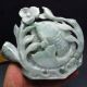 100% Natural Jadeite Jade Hand - Carved Statues - - Fish & Lotus Nr/xy1981 Other photo 5