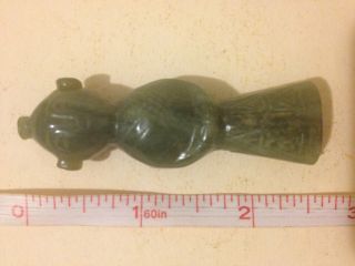Old Chinese Hand Carved Jade Plaque Figure photo