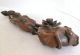 Fine Chinese Carved Boxwood / Wood Ruyi Scepter W/ Frogs On Lotus (15.  25 