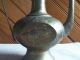 Vintage Indian Brass Surahi Hand Etched Pot Teapot Oil Decanter Set India photo 2