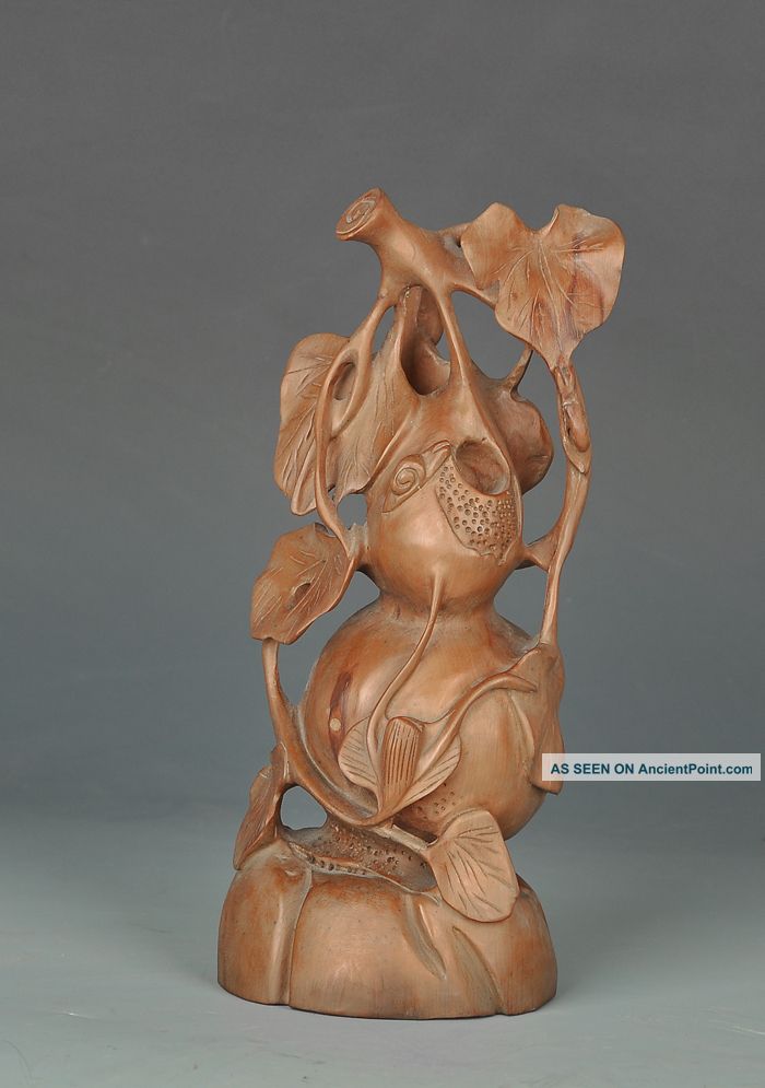 Rare 19th Century Chinese Boxwood Carving Gourd Other photo