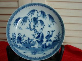Chinese Ching Dynasty Blue And White Porcelain Plate Ching Lung (qinglong) photo