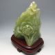 1930g 100% Natural Xiu Jade Hand - Carved Statue - - Buddha & Peony Nr/pc1958 Other photo 6