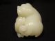 Antique Chinese Carved Celadon Nephrite Scholars Jade Qilin Foo Dog Group 19th C Snuff Bottles photo 6