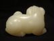 Antique Chinese Carved Celadon Nephrite Scholars Jade Qilin Foo Dog Group 19th C Snuff Bottles photo 8