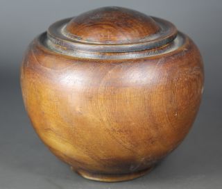 Chinese Old Wood Handwork Burnish Pot photo