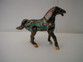 Vintage Japanese Cloisonne Horse photo