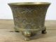 Vintage Ca.  1920 ' S Chinese Brass Tripod Incense Burner Bowl Dragon Design Incense Burners photo 3