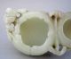18th C.  Chinese Hetian Jade Carved Plum Flower Brush Washer Nr Other photo 7