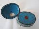 Antique Cloisonne Oval Scholars Box With Lid And Wax Seal Bowls photo 11