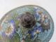 Antique Cloisonne Oval Scholars Box With Lid And Wax Seal Bowls photo 4