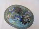 Antique Cloisonne Oval Scholars Box With Lid And Wax Seal Bowls photo 5