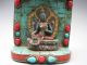 China Tibet Inlaid Turquoise Tibetan Buddhist Goddess Of Mercy Statues Nr Buddha photo 4