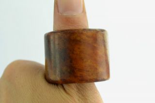 China Rare Collectibles Old Decorated Wonderful Handwork Jade Burnish Ring photo