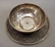 Antique 19thc Etched/cut Silver Persian Islamic Bowl & Plate Pair Middle East photo 2