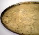 Antique Chinese Twin Dragons Oval Bronze Plate Plates photo 2