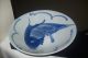 Vintage Cobalt Blue Hand Painted Oriental Coi/carp Fish Bowl Bowls photo 4