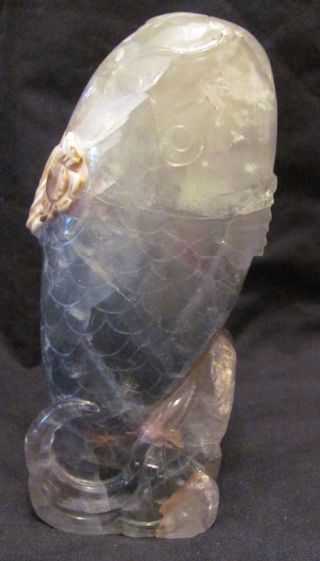 Chinese Jade Quartz Figure Of A Fish,  Possibly A Vase photo