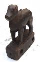 Antique Indian ' Nandi ' Bull Handcarved Sculptural Toy Hard Wood India photo 2