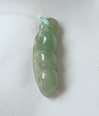 Antique Vintage Chinese Jadeite Jade Pendant Necklace Been photo