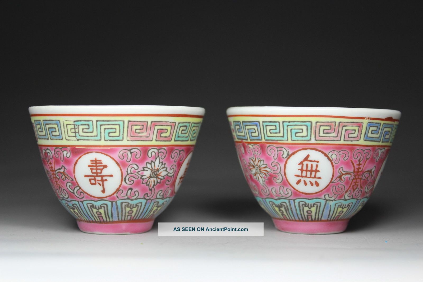 Chinese Handwork Porcelain Flower Old Goblet Other photo