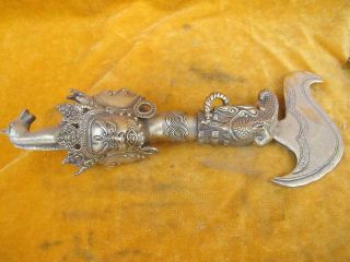 Chinese Copper Buddhist Or Taoist Musical Instruments Mass Sword 2 photo